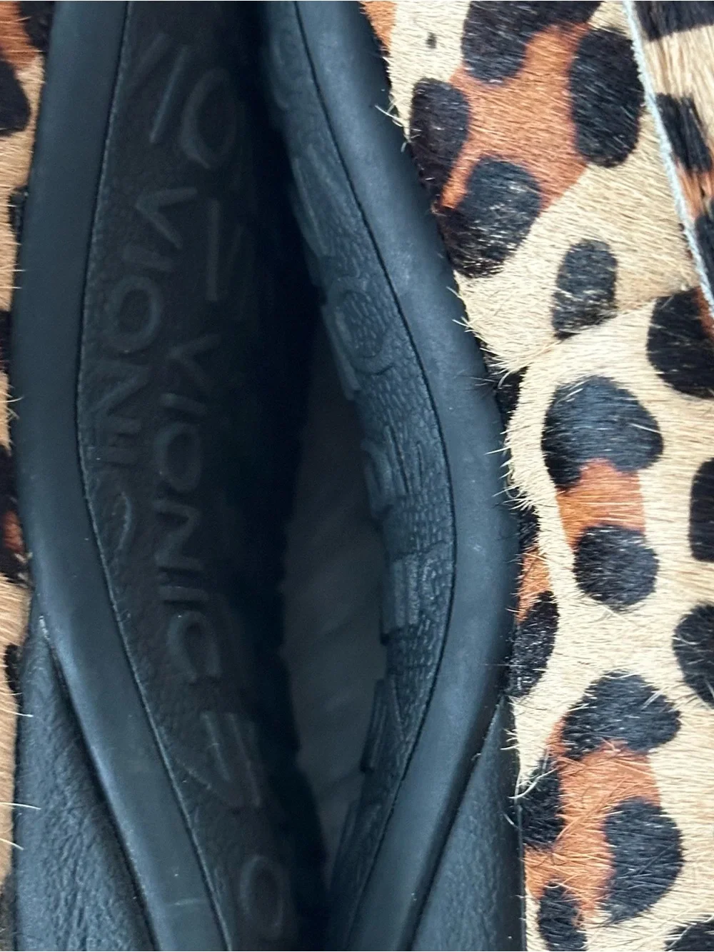 Vionic Leopard Print Jeweled Flats - Black, Tan